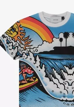 Футболка Shoe, пестрый светло-голубой