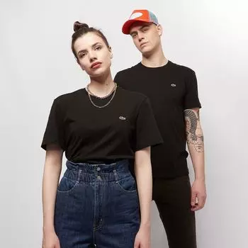 Футболка Short Sleeved Crew Neck Lacoste, цвет black