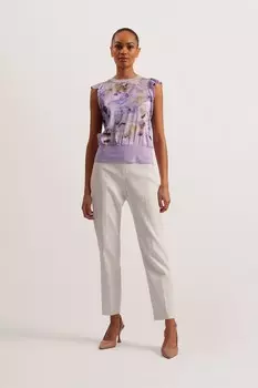 Футболка Shrayha с трикотажной передней частью и отделкой ракушками Ted Baker, фиолетовый