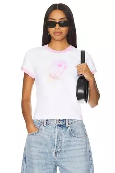 Футболка shrunken suga baby ringer Alexander Wang, белый