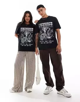 Футболка Sidewinder showcase с принтом спереди, свободного кроя, черного цвета PRNT