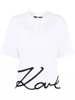 Футболка Signature из органического хлопка Karl Lagerfeld