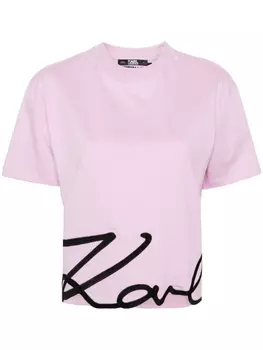 Футболка Signature Karl Lagerfeld, фиолетовый