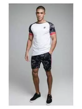 Футболка SikSilk, белый/черный