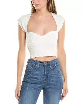 Футболка SIMKHAI Abia Crop, белый