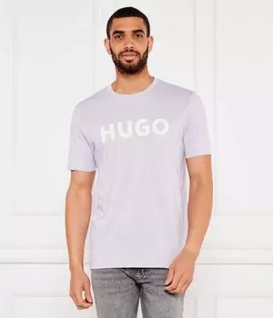 Футболка синего цвета Regular fit Hugo, лавандовый