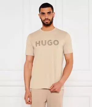 Футболка синего цвета Regular fit Hugo, желтый