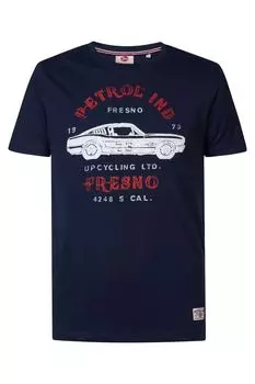 Футболка – синяя – стандартного кроя Petrol Industries, синий