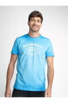 Футболка – синяя – стандартного кроя Petrol Industries, синий