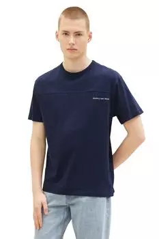 Футболка – синяя – свободного кроя Tom Tailor Denim, синий