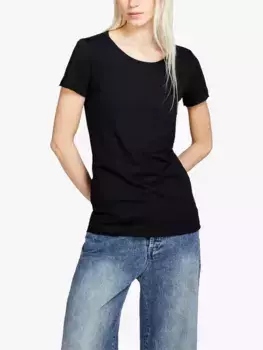 Футболка SISLEY Crew Neck Short Sleeve Slub, черный