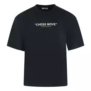 Футболка Skate Fit с логотипом Chess Move Off-White, черный
