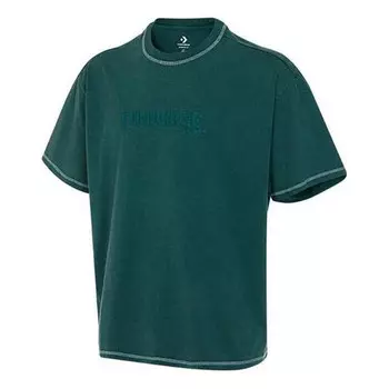 Футболка skateboard wash tee 'dark green' Converse, зеленый