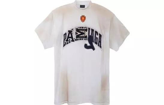 Футболка Skater Oversize Balenciaga, бежевый