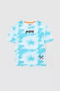 Футболка Skater Tie Dye для мальчиков младшего возраста Debenhams, синий