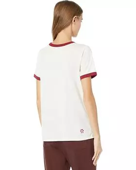 Футболка SKECHERS Happy Pawliday Ringer Tee, цвет Snow White