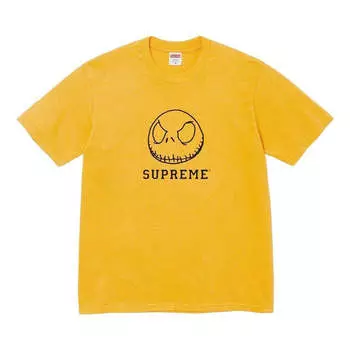Футболка skeleton t-shirt 'yellow black' Supreme, желтый