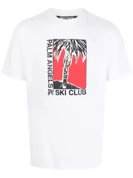 Футболка Ski Club PALM ANGELS, белый