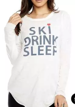 Футболка Ski Drink Sleep Tee белого цвета Chaser