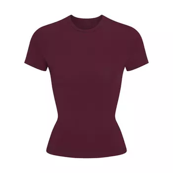 Футболка SKIMS Cotton Jersey, цвет Deep Berry
