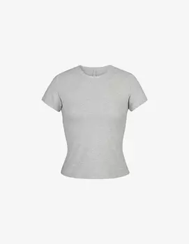 Футболка SKIMS, цвет Light Heather Grey