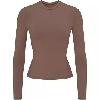 Футболка SKIMS Regular, женская, цвет «трюфель», TRUFFLE/Truffle