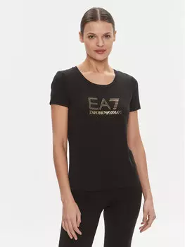 Футболка скинни Ea7 Emporio Armani, черный