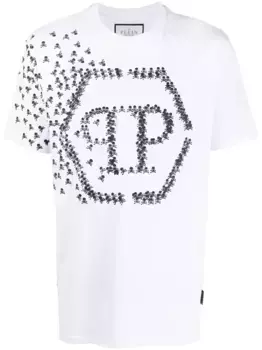 Футболка Skull Bones с логотипом Philipp Plein, белый