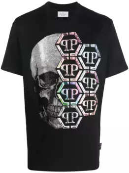 Футболка Skull с логотипом Philipp Plein, черный