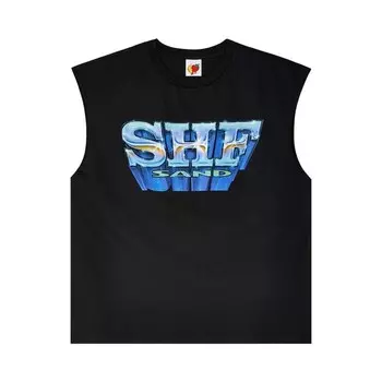 Футболка Sky High Farm Workwear Sand Sleeveless T-Shirt, черный