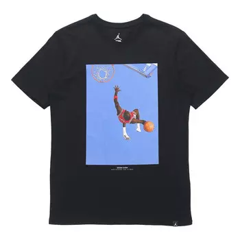 Футболка slamdunk напечатаны спортивные Футболка мужские Air Jordan, черный