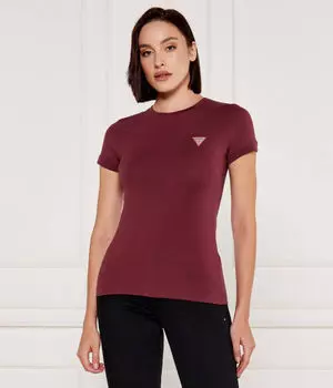 Футболка Slim Fit Guess Jeans, бургундия