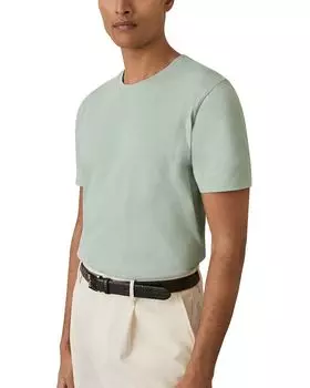 Футболка Slim Fit с круглым вырезом REISS, зеленый