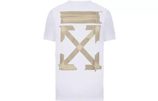 Футболка Slim Fit Tape Arrows белая/бежевая Off-White