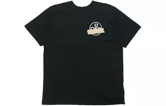 Футболка Slim Fit Tape Arrows, черная/бежевая Off-White