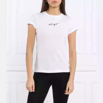Футболка Slim tee_3 стандартного кроя Hugo, белый