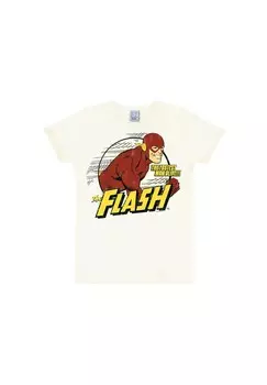 Футболка Slimfit Flash — Самый быстрый человек на свете LOGOSHIRT, цвет Almost White