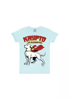Футболка Slimfit Krypto The Superdog LOGOSHIRT, светло-голубой
