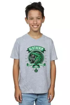 Футболка Слизерина с гербом мультяшек Harry Potter, серый