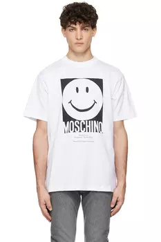 Футболка Smile Moschino, белый