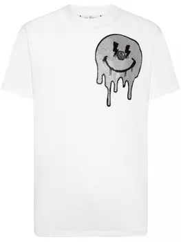 Футболка Smile с заклепками Philipp Plein, белый