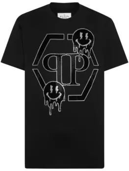Футболка Smile со стразами Philipp Plein, черный
