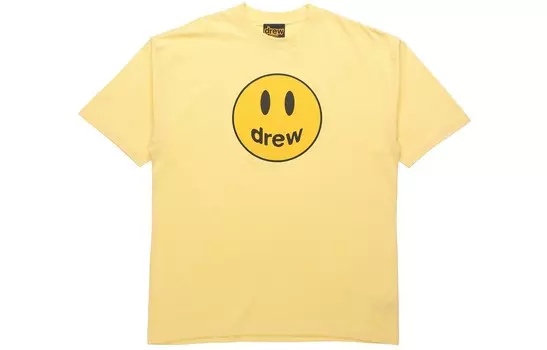 Футболка Smiley Collection унисекс желтоватая Drew House, светло-желтый