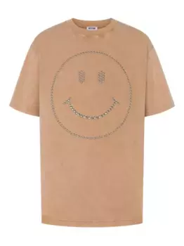 Футболка Smiley с заклепками Moschino, нейтральный