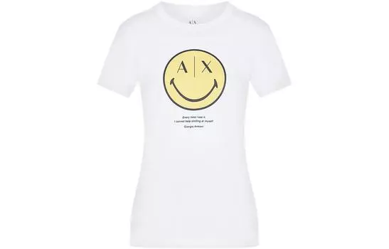 Футболка Smileyworld X SmileyWorld женская белая Armani Exchange