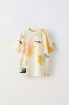 Футболка smileyworld ZARA, экрю