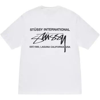 Футболка Smooth International Stussy, белый
