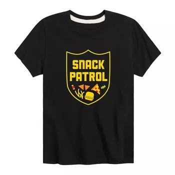 Футболка Snack Patrol с забавным рисунком для мальчиков 8–20 лет Licensed Character, черный
