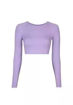 Футболка SNOCKS Geripptes Sport langarm Damen 1 Stck, цвет Pastelllila