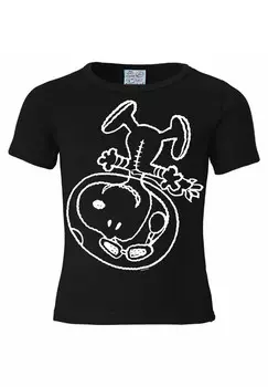 Футболка SNOOPY-ASTRONAUT LOGOSHIRT, черный